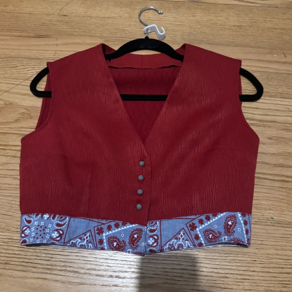 Red Handmade Vest